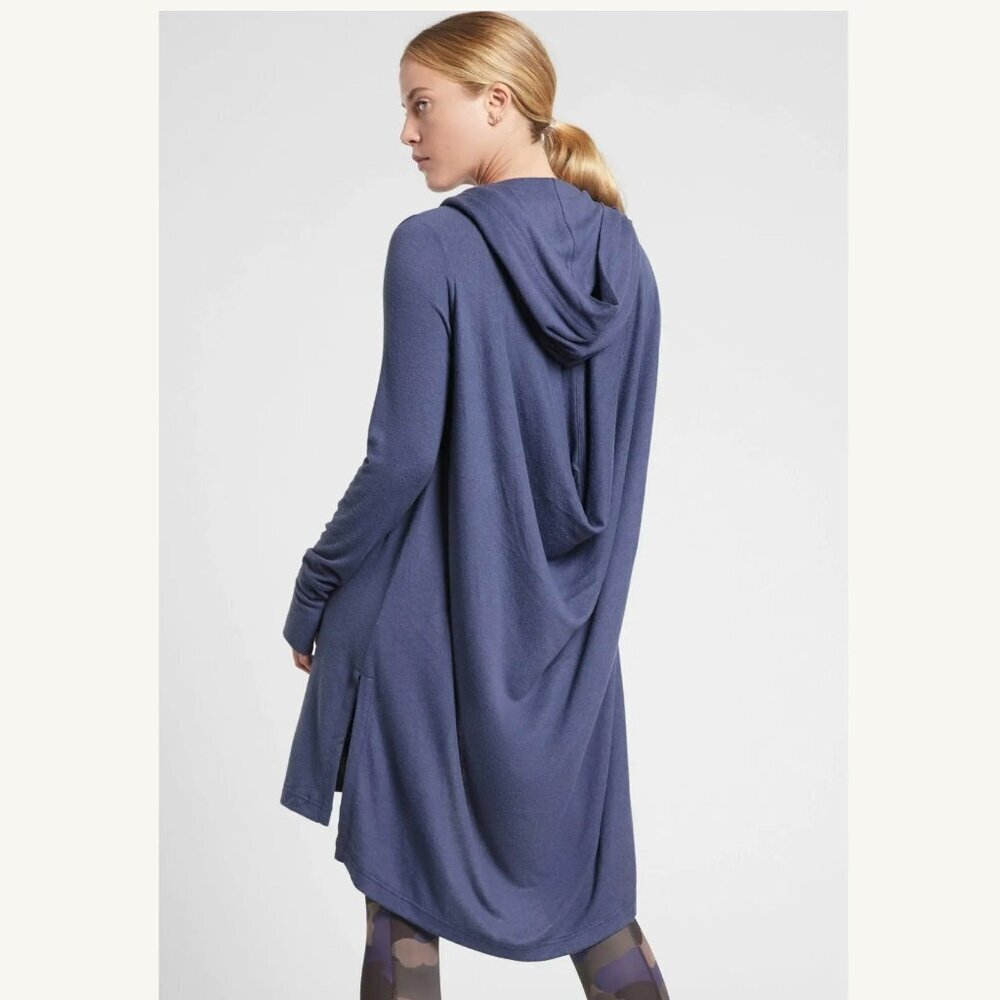 Athleta Knit Harmony Wrap Cardigan Cocoon Sweater Cardi Swept Away Medium - Picture 3 of 11